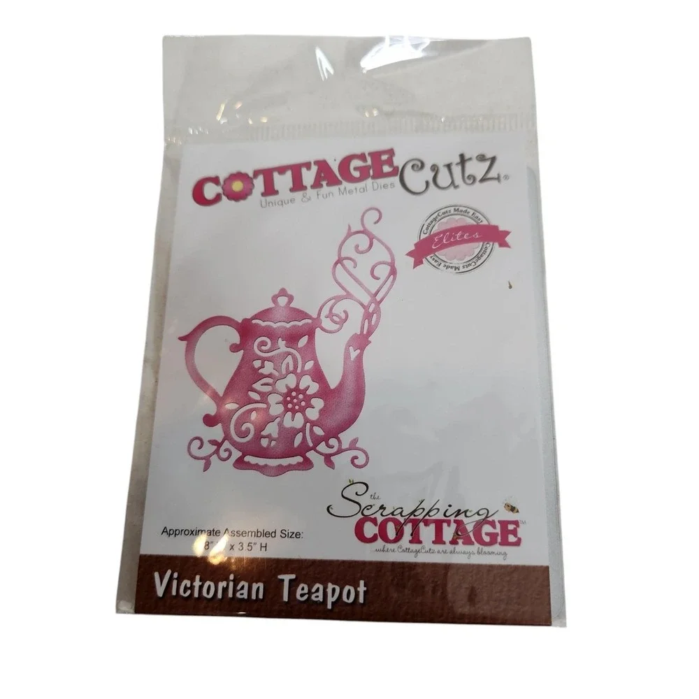 Cottage Cutz Victorian Teapot Metal Cutting Die CCE-261 USA Scrapbook Craft